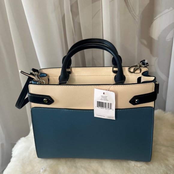 New Kate Spade Staci Medium Satchel Saffiano Leather Niagara Multi - Picture 2 of 15